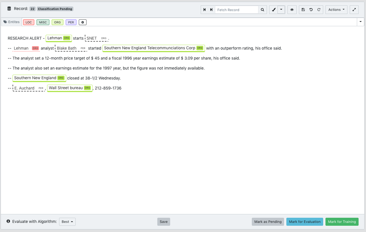NER Auto-labeling NER Auto-labeling