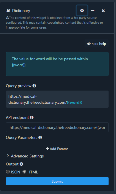 configure widgets configure widgets
